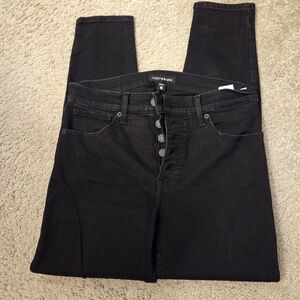 Lucky Brand Buttonfly Black Skinny Jeans